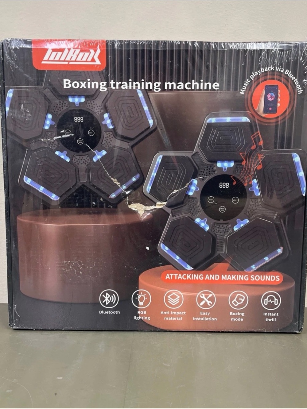 NWT Music Boxing Machine for Adults and Kids, Smart Bluetooth Boxing Training